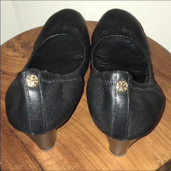 Tory Burch soft black leather wedge heels 7.5 - Picture 2 of 7